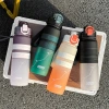 The popular gradient frosted plastic direct drinking water cup is a portable bouncy lid bag for students' outdoor fitness with a filter screen and a high level of appearance Specification image